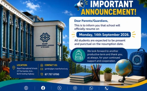 School Resumption Announcement-September 2026